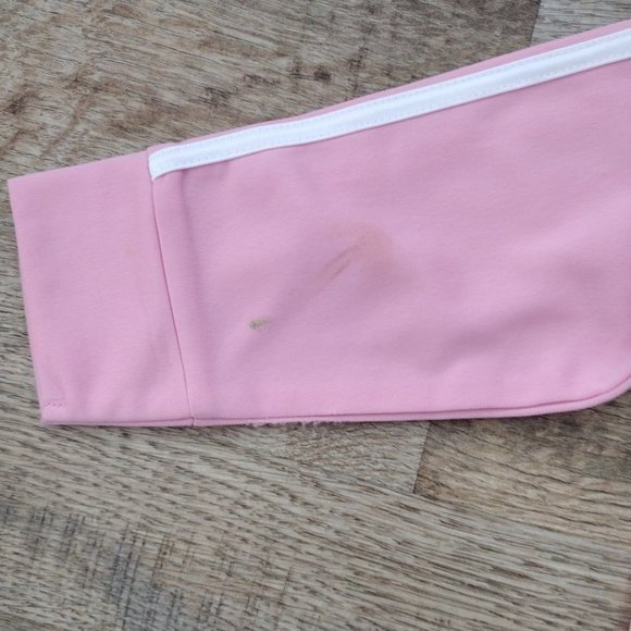 ADIDAS girls pink zip long sleeve jacket Adidas logo on front & back 12 Months - Picture 5 of 5